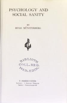 Psychology and Social Sanity